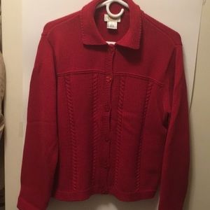 Talbots Womens Button Down Sweater Size Large